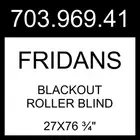 IKEA FRIDANS Blackout Roller Blind White 27x76 ¾" 703.969.41