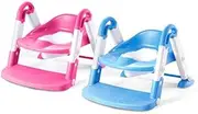 GPCT [Portable] 3-in-1 Kids Toddlers Potty Training Seat W/Step Stool. Sturdy, Comfortable, Safe, Built in Non-Slip Steps W/Anti-Slip Pads. Excellent Potty Seat Step Trainer- Boys/Girls/Baby- Pink