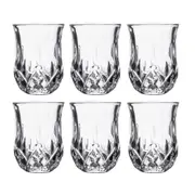 6pc Tempa Jasper 50ml Shot Glass Liquor Bar Party Glassware Drinking Set Clear