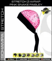 PINK PAISLEY SCHAMPA STRETCH Z WRAP SWEATBAND DOO RAG HEADWRAP FREE SHIPPING