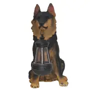 Solar Garden Lights Outdoor Dog Statue Solar Night Light -Black