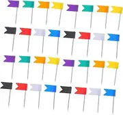 HOMSFOU Flag Push Pins Map Marker Pins 160pcs 8 Color Assorted for Office Classroom Travel Reusable
