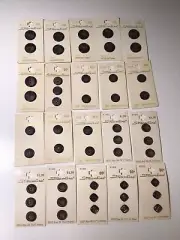 20 Cards(48) Vintage But New Brown Button Assortment By Streamline