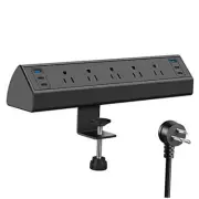 Desk Clamp Power Strip USB C,40W Total Fast Charging Station,4 PD 20W USB C