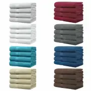 LINENOVA 100% Cotton Bath Sheets King Size 650GSM Extra Thick Soft 90 x 180 cm