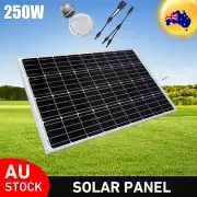 12V 250W Fixed Solar Panel 250 Watt Mono Caravan Camping Home Battery Charging