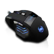 T-80 Gaming Mouse 7200 DPI Backlight Multi Color LED Optical 7 Button Mouse Gamer USB Wired Gaming Mouse for Pro Gamer
