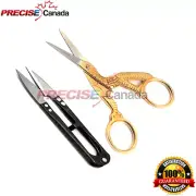Pro Quality Stork Embroidery Scissors - Gold With Thread Cutter Nipper Black