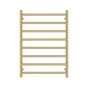 8 Bars Round Electric Heated Towel Rail Warmer Heater Rails Rack Stainless Steel Wall Mounted Brushed Yellow Gold