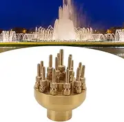 3 Tier Fountain Nozzle, Adjustable Brass Pond Fountain Head G2 Inch DN50, 3 Layer Water Spray Sprinkler for Garden Pool Pond Landscaping