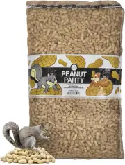 Peanut Party Unprocessed, Raw In-Shell Peanuts Wildlife Animal Food, 25Lb - Rich