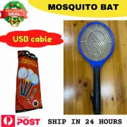 Electric Bug Zapper Racket Fly Swatter Mosquito Killer Insects Bat Battery AU