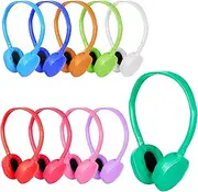 OSSZIT Classroom Kids Headphones Bulk 20 Pack Class Set of Headphones for Students Children Toddler Boys Girls Teen and Adult 10 Colourful (20 Mixed)