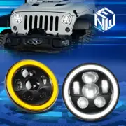 For 07-18 Jeep Wrangler JK 7" Switchback LED Turn Signal Projector Headlights (for: Jeep)