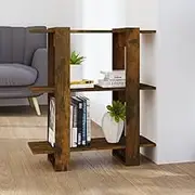 Book Cabinet/Room Divider Smoked Oak 80x30x87cm, Home Office Shelving