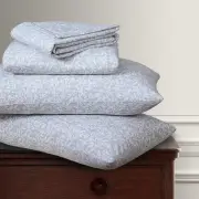 100 Cotton Printed Flannel Sheet Set 3 Piece Brushed Turkish Bedding Super Soft