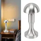(Silver)Metal Mushroom Table Lamp Iron 3 Color LED 1800mAh Type C Touch AU