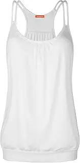 NEWMEEN Women's Scoop Neck Spaghetti Strap Racerback Sports Cami Tank Tops