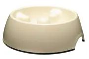 Dogit Go Slow Anti-Gulping Bowl, White, Small
