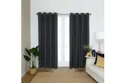 Marlo Eyelet Blockout Curtain (Flint) (W140cm x D223cm)
