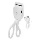 (White)Electric Heated Eyelash Curler Silicone Type C Charging Heated Eyelash