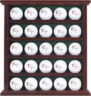 Golf Ball Display Case Wall Rack Cabinet, NO Door, GB25 (Mahogany)