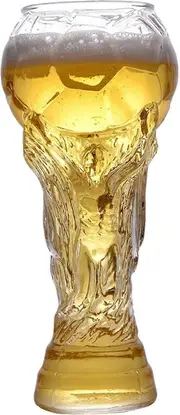 Football Shape Beer Glass,Football Beer Mug,800 ML World -Cup Beer Mug, Wine Glasses For Cold Beverages, Soda, Water, For Dad, Boyfriend And All So...