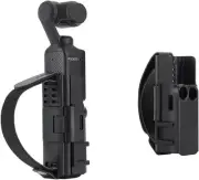 Pocket 3 Expansion Adapter with Cold Shoe Mount, Camera Cage with PU Hand Band