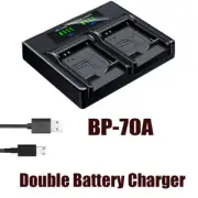 USB Battery Charger For SAMSUNG BP-70A AQ100 DV50 DV90 DV100 DV101 DV150F ES30