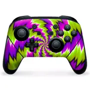 Nintendo Switch Pro Controller Skin Decal Vinyl Wrap - Psychedelic Purple Green