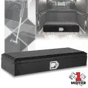 34"X 6.2"X 12.8" Truck Trailer Tongue Black Aluminum Lockable Tool Box Storage