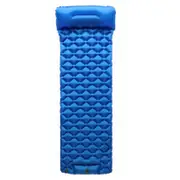 Inflatable Camping Mattress with Built in Foot Pump - Blue