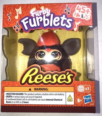 Furby Furblets REESE'S Peanut Butter Cup 3-Inch Over 45 Sounds (Speak Furbish)