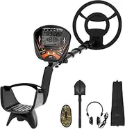 Oppsbuy Metal Detector 5 Modes Waterproof Adjustable Deep Sensitive Searching Gold Digger Automatic Treasure Hunter with LCD Screen & Headphone & Shovel & Carry Bag Kits