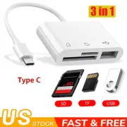 USB C to SD Card Reader Type C Hub Adapter 2TB for MacBook Camera Android Linux