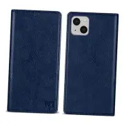 ZZXX for Wallet Case with [RFID Blocking] Card Slot Stand Strong iPhone 15 Blue