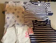 4T Summer Clothing Bundle - Shorts + 3 Shirts - All New