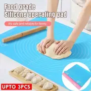 Silicone Dough Rolling Mat Kneading Pastry Baking Sheet Non Stick Countertop AU