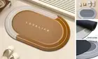 Rubber Bath mats Quick-Drying Non-Slip Bathroom mat Super 16.9x26.7in Brown