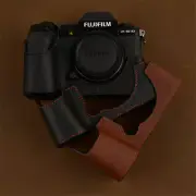 Fujifilm X-S10 Leather Half Case XS10 Camera Retro Cover Handmade Black Insert