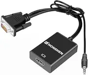 VGA to HDMI Adapter Converter with Audio Supports 1080P VGA Male to HDMI Female Audio Video Cable Converter for Connecting PC, Laptop to HDTV, Displays,Monitor