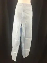 QTY 2 NEW LANKFORD Men's Trousers Pajama Pants Light Blue Medium Snap Button