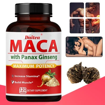Maca + Ginseng Extract 700 mg, enhances physical strength and reduces fatigue