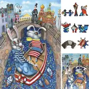 Wooden Jigsaw Puzzle for Adults by FoxSmartBox - 405 Pcs - Lovers on the River
