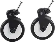 360 Degree Swivel Children Stroller Wheels, Two Children Stroller Rubber Wheel Accessories, 5.1 Inch Children Stroller Wheels for Children Stroller, Pet Strol(Front Wheel)