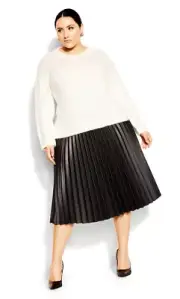 City Chic Ladies Pearl Sweater Jumper size 16 Small Colour Pearl