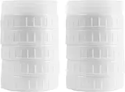 10 PCS White Plastic Mason Jar Lids with Silicone Grommets, BPA Free Canning Jar Lids, Reusable Leak-Proof Food-Grade Storage Screw Cap, Fit Wide Mouth 86mm