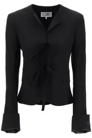 MM6 MAISON MARGIELA single-breasted blazer with round neck