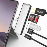 Surface Pro 7 Hub Docking Station with 4K HDMI, USB-C (Audio + Data Transfer)...