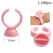 100Pcs Disposable Eyelash Extension Glue Rings Glue Holder Glue Container.B F rf